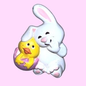 Hallmark Easter Rabbit Chick Egg Plastic Pin